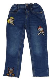 Tmavomodré teplákové rifle s Paw Patrol