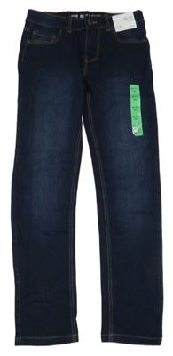 Nové - Tmavomodré slim rifle Denim Co.