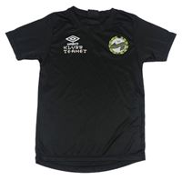 Černé funkční sportovní tričko s logem UMBRO