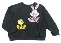 Černá mikina s Bugs Bunnym a Tweetym H&M