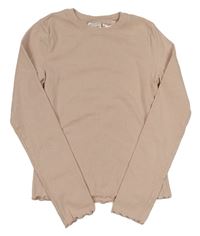 Světlepudrové žebrované triko H&M