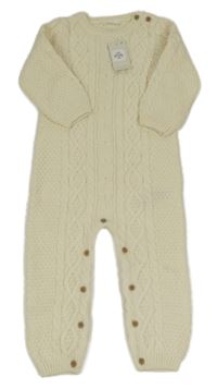 Nové - smetanový vzorovaný svetrový overal PRIMARK