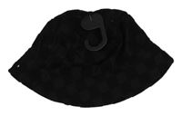 Nové - černý kostkovaný klobouk 