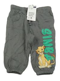 Nové - tmavošedé tepláky se Simbou H&M