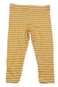 Hořčicovo-světlebéžové pruhované legíny TCM