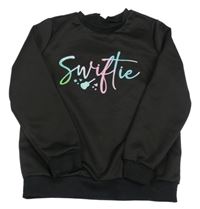 Černá mikina s nápisem a kytarou