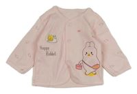 Světlerůžové propínací mikinotriko se zajíčkem a šnečkem