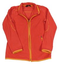 Jahodovo-oranžová fleecová propínací mikina TCM