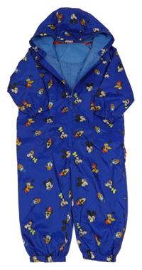 Safírová šusťáková jarní kombinéza s Mickeym s kamarády a kapucí George