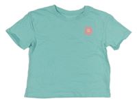 Pomněnkové crop tričko s květem PRIMARK