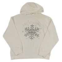 Bílá mikina s vločkou a nápisem a kapucí PRIMARK