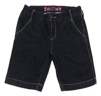 Tmavomodré cargo riflové kraťasy Tommy Hilfiger