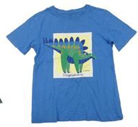 Modré tričko s dinosaurem H&M
