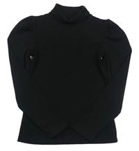 Černé žebrované triko s rolákem F&F