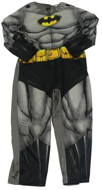 Kostým - Šedo-černý vycpaný overal - Batman 