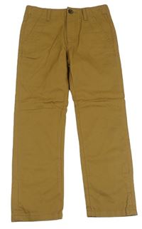 Hnědé plátěné chino kalhoty M&S