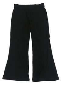 Černé žebrované flare legíny F&F