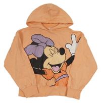 Broskvová mikina s Minnie a kapucí Disney