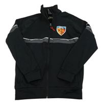 Černá sportovní propínací mikina s nášivkou