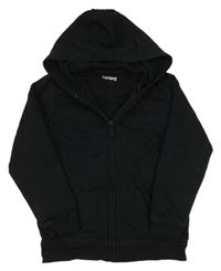 Černá propínací mikina s kapucí Nutmeg