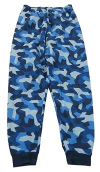 Modré vzorované fleecové pyžamové kalhoty Matalan