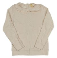 Světlerůžová mikina s volánem s madeirou Friboo