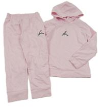 2set - Růžová mikina s logem a kapucí + tepláky Air Jordan