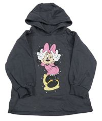 Antracitová mikina s Minnie a kapucí Matalan