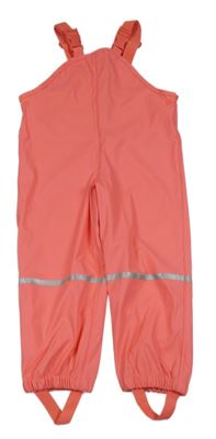 Korálové nepromokavé laclové kalhoty Lupilu