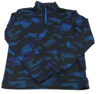 Černá vzorovaná sportovní funkční mikina Crivit