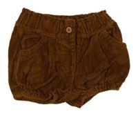 Hnědé manšestrové kraťasy Topomini