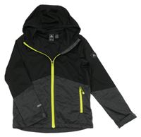 Černo-antracitová softshellová funkční bunda s kapucí McKinley