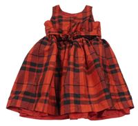 Červeno-černé kostkované šaty s mašlí Cat&Jack