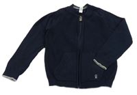 Tmavomodrý propínací svetr Okaidi