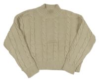 Béžový crop svetr Blue Effect