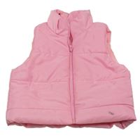 Růžová šusťáková zateplená vesta