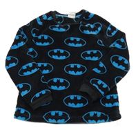 Černá chlupatá mikina s logy Batmana George