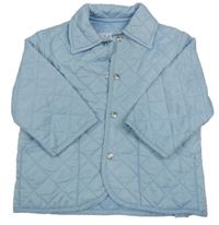 Světlemodrá prošívaná šusťáková lehce zateplená bunda