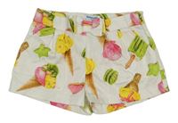 Smetanové plátěné kraťasy se zmrzlinami Mayoral