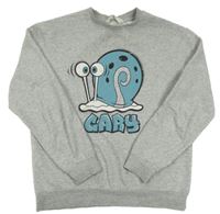 Šedá melírovaná mikina se šnekem Gary - SpongeBob H&M