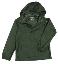 Khaki šusťáková nepromokavá funkční bunda s kapucí Mountain Warehouse