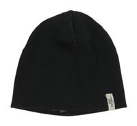 Černá žebrovaná čepice s nášivkou H&M