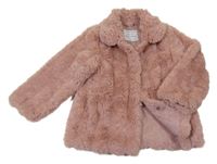 Starorůžová kožešinová podšitá bunda Primark