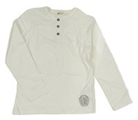 Bílé triko s knoflíčky H&M