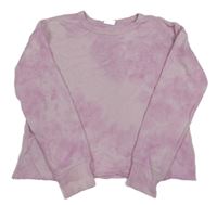 Světlerůžová vzorovaná crop mikina GAP