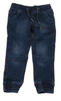 Tmavomodré teplákové cuff rifle Lupilu