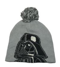 Šedá pletená čepice se StarWars a bambulí 