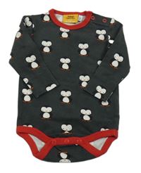 Tmavošedé body s tučňáky 