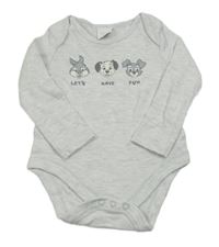 Šedé melírované body s obrázky Disney