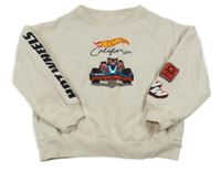 Smetanová mikina s HotWheels Zara